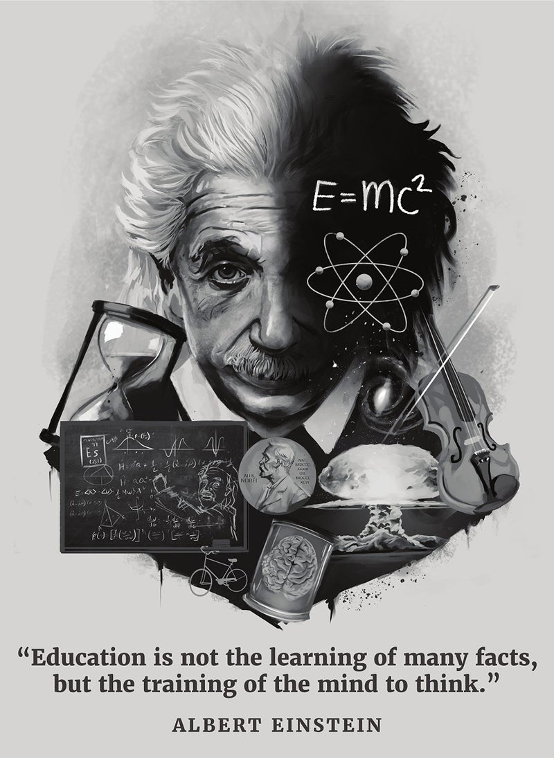 Palace Learning Albert Einstein Poster - Inspirational and Motivational Quote (18" x 24", Laminated) - Image 1